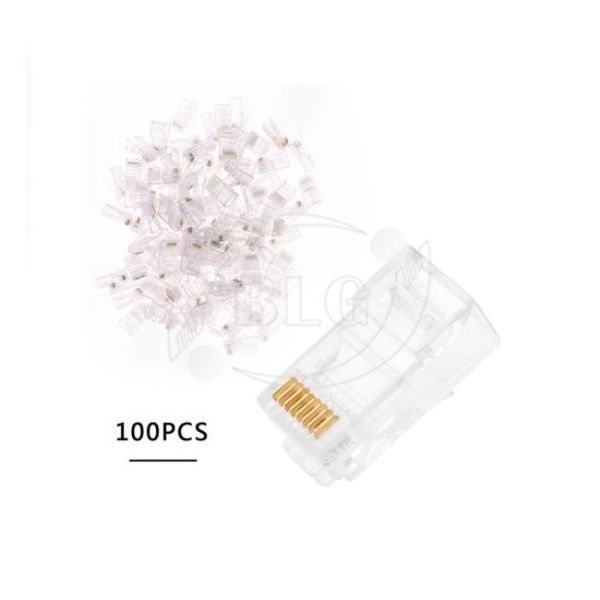 FU To 50U Rj45 Connector Cat6 , Golden Plated Network Cable Connector