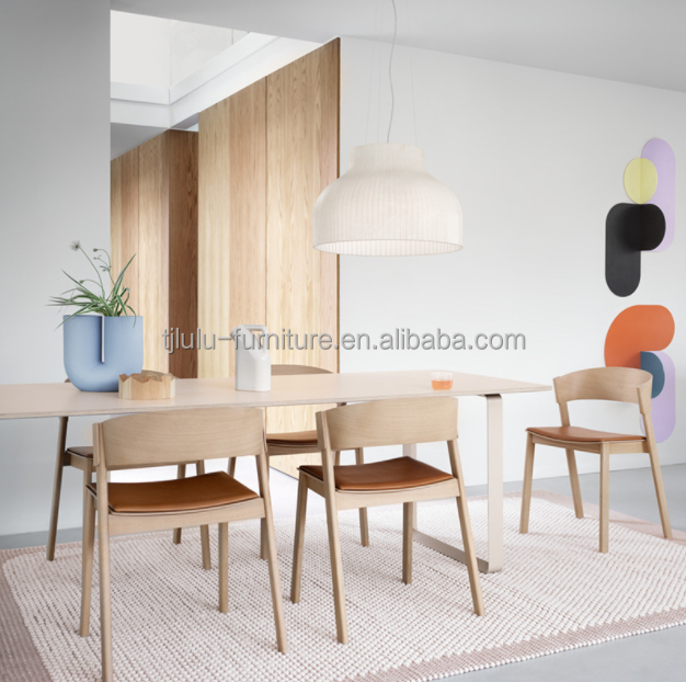 OEM Service Accepted Modern Nordic Dining Room Antique Curved Solid Wood Stackable Chair Fully Assembled with and OEM