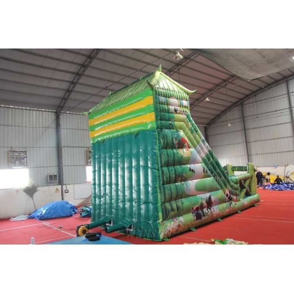Kids / Adult Blow Up Slide , Digital Printing Panda Large Inflatable Slide