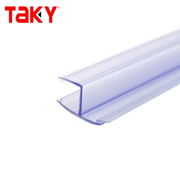 T Type PVC Shower Door Seal Strip 6-12mm Transparent Waterproof
