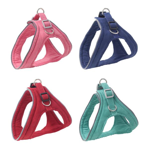Quality New Suede Reflective Red Dog Leash Vest Explosion Proof for sale
