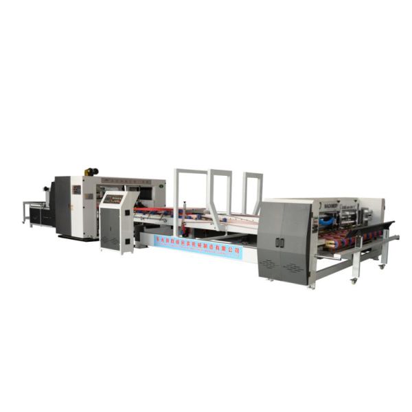 Full Automatic Folding Gluing Machine / Stitching Stapler Machine For Corrugated Box