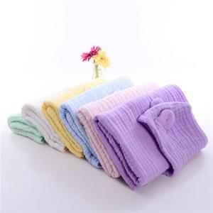 China Cotton Muslin Hooded Towel Animal Pattern Super Strong Water Absorption on sale