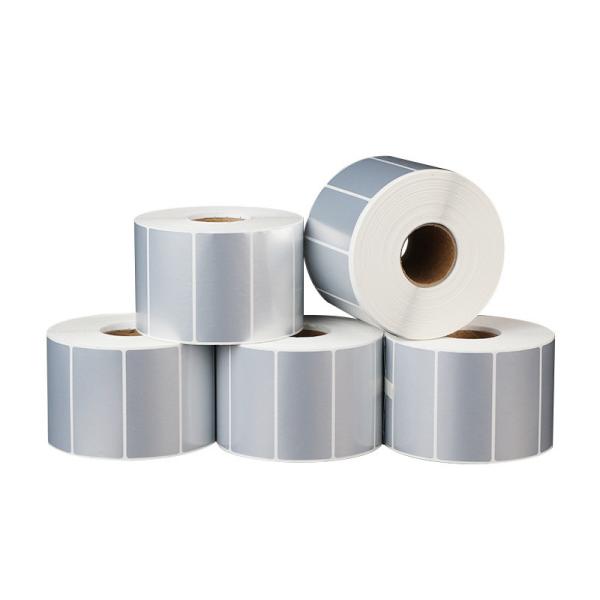 Quality Blank Direct Thermal PET Label Sticker Silver For Shipping Address Color Coding for sale