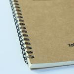 Softcover B5 Spiral Bound Notebook , Brown Kraft Notebook With Wide Ruled