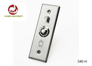 Buy cheap N.O / COM Contacts Slim Press To Exit Switch , Round Corner Stainless Steel Push Button product