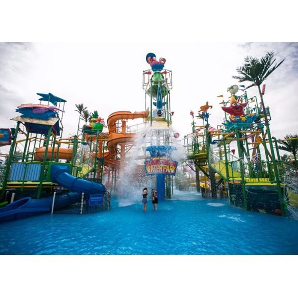 Super Boomerang Water Slide Playground For Amusement Park 1 Year Wanrranty