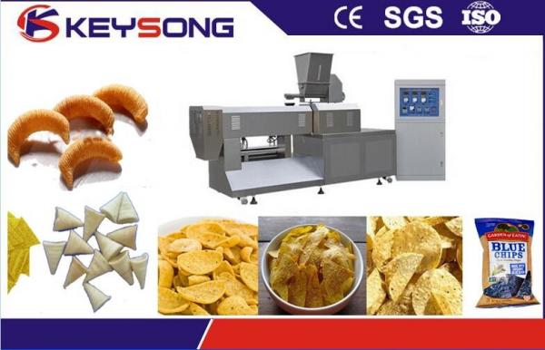 Quality Rice Flour Puff Snacks Making Machine / Potato Chips Production Line Full Stainless Steel for sale