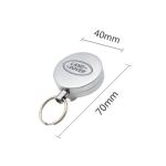 Round Retractable Badge Reel With Split Ring ID Safety Retractor 4cm Diameter