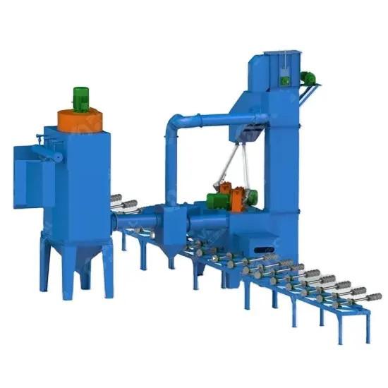 Quality Hook Hanger Type Blaster LPG Cylinder Shot Blasting Machine Width 4500mm for sale