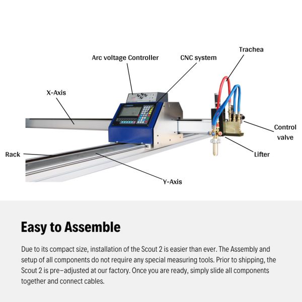 3000 X 1500 Portable Cnc Plasma Cutting Machine For Metal Steel