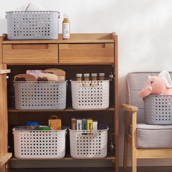 Quality Eco Friendly Small Rectangular Plastic Baskets Stationery Organiser for sale