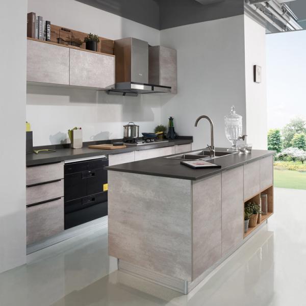 Quality Luxury Lacquer Painting / Melamine Finishing Modular Kitchen Cabinets for sale