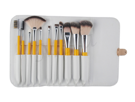 Private Label 11pcs Cosmetic Makeup Brush Set Long Lasting Aluminum Tube