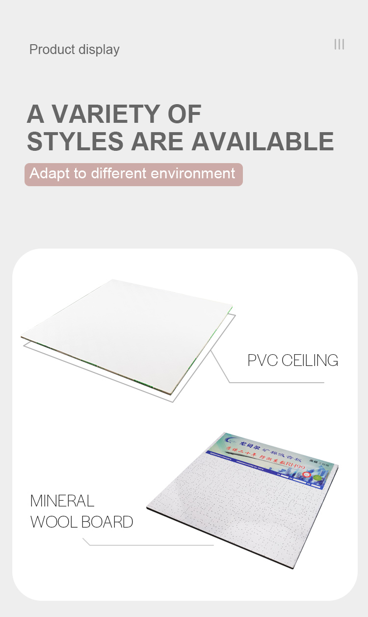 Modern Style PVC Gypsum Ceiling Tiles Rectangle Shape Square Edge
