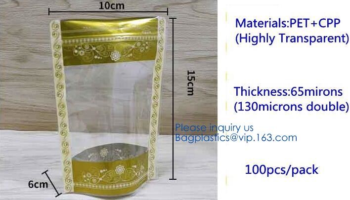Transparent bopp/opp square block bottom bags with side gusset,Bopp Block Square Bottom Bag,Clear Square Bottom Bags,Can