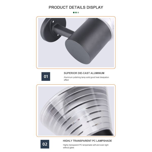 Professional Design 3.7V LED Solar Wall Lamp 30PCS Outdoor Lighting Waterproof