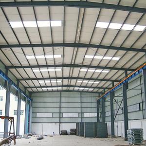 China Painted Steel Structure Workshop With Aluminum Alloy Window on sale