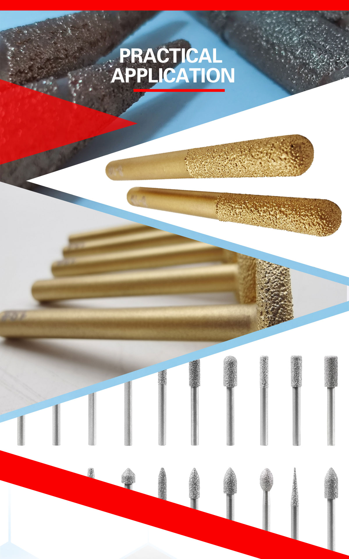 Stone Polishing Stone Profiling Router Bits A20 B20 E20 F20 with Customized Support
