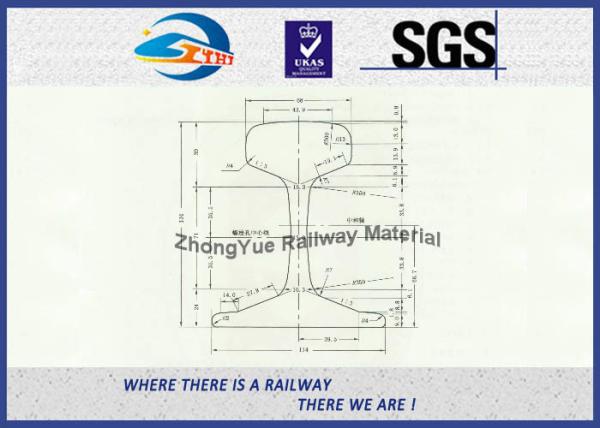 Quality GB Standard P38KG GB38 Railway Steel Rail Track According GB2585-2007 Tram Rails for sale