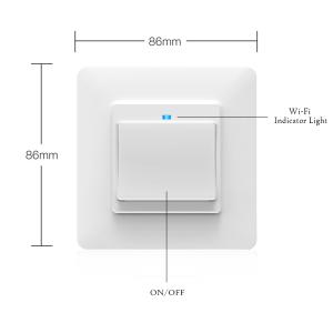 EU UK Standard Tuya Smart Life WiFi Light Switch 10A 1 Gang Light Switch With LED Indicator