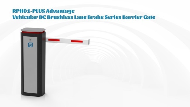 Secure Parking Barrier Gate with Straight Arm 24V Input Voltage and DC Brushless Motor 150W