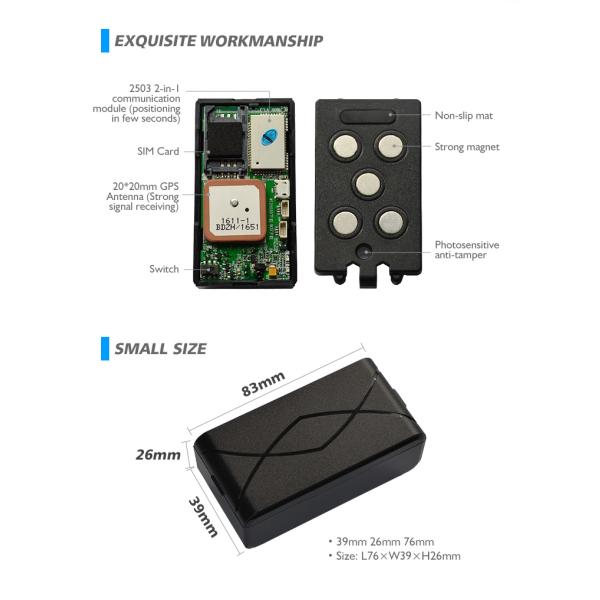 3600mah Battery Free Web Asset GPS Tracker , Gf07 Wireless Inventory Trackers