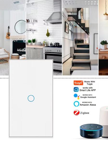 118 Type 1Gang Google Home Tuya Smart Zigbee Switch Amazon Alexa Yandex Alice 21