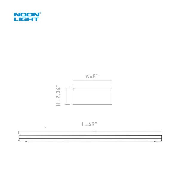 High Output 2000-5200lm LED Wraparound Shop Lights 4FT DLC Listed