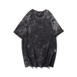 China                  Customize Women′s Tee Cotton Tie Dye T-Shirt Plain Oversized Black T-Shirts with 280GSM for Girl              on sale