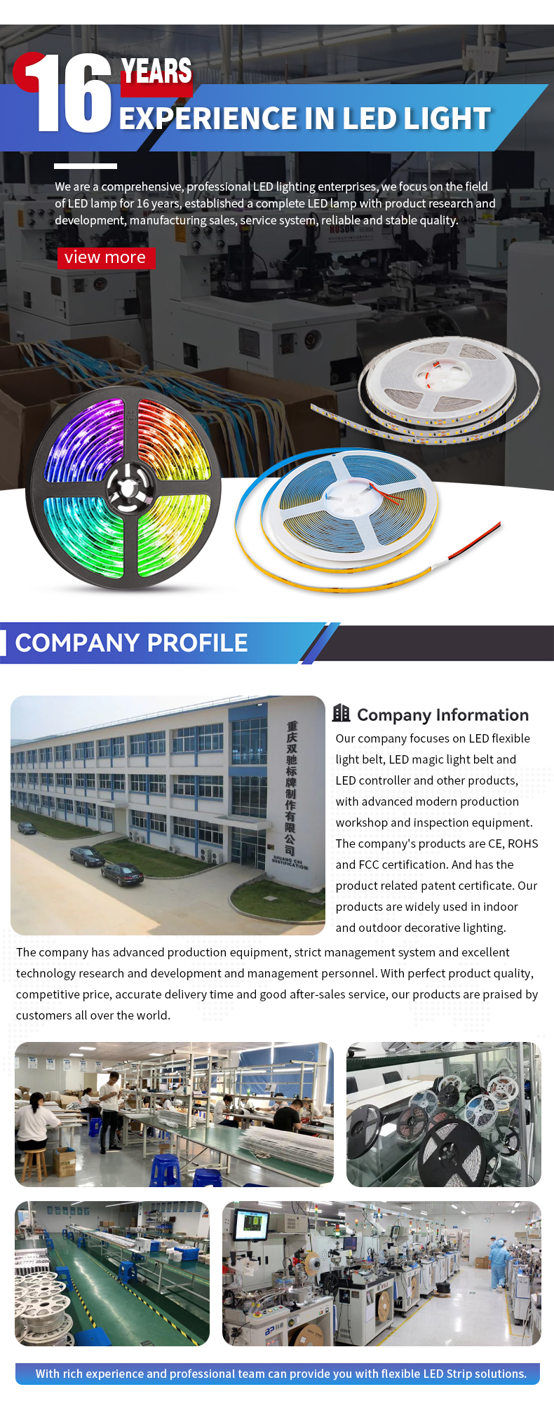 Smart LED Light Strip Controller with Smd 5050 Led Chip and 2-year Working Lifetime