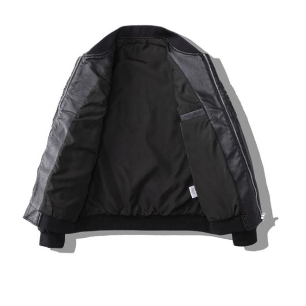 Breathable Winter mens classic leather jackets Floral Patterned Fully Lined