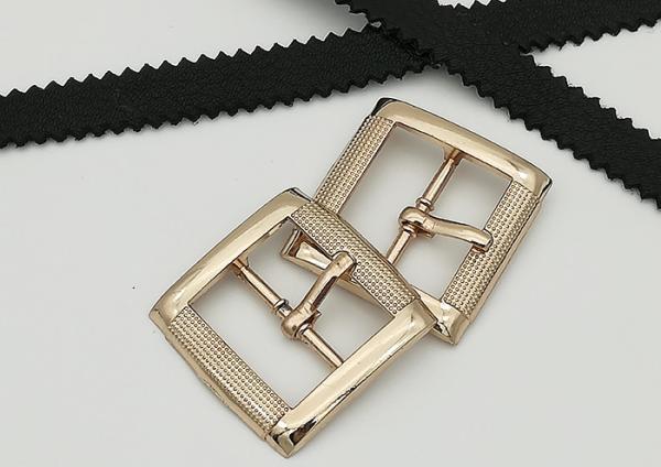 Quality Rectangle Metal Shoe Buckles Single Prong Pin Structure Exquisite / Elegant for sale
