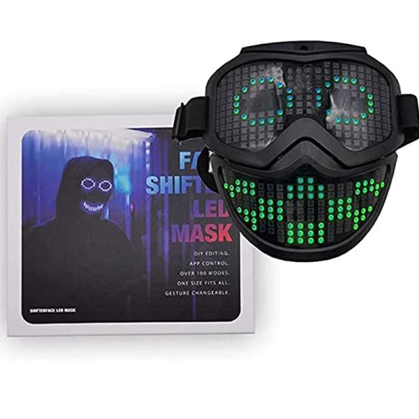 Quality Programmable LED Lighting Face Mask USB To C Charing DIY Facial Expression for sale