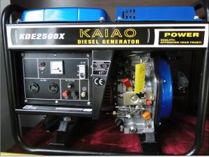 Buy cheap 2kva Open Frame Diesel Powered Portable Generators Lightweight Model NO.KDE2500X product