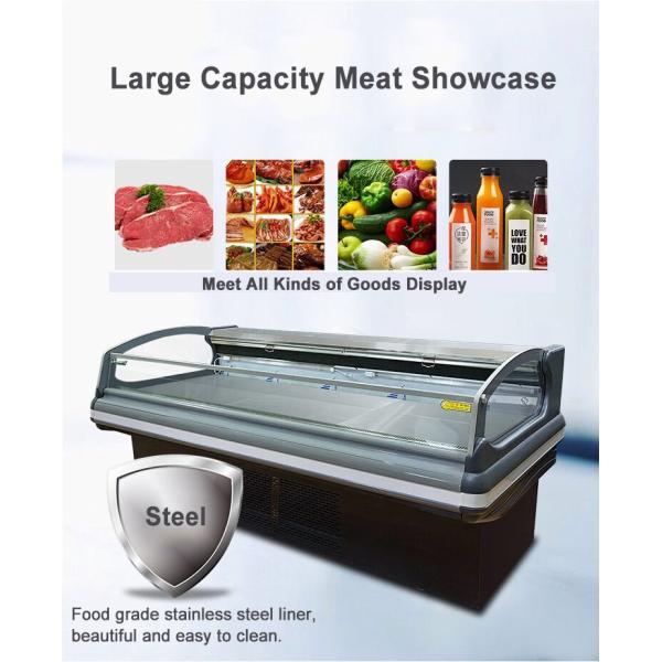 Butchery Equipment Fresh Meat Display Refrigerator Butcher Shop Seafood Fish Display Freezer