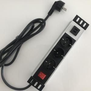 China 3 Outlet Smart Schuko Power Strip With Dual USB Port 2M Cord Metal Shell on sale