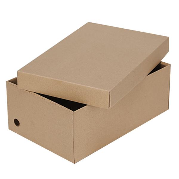 Corrugated Paper Footwear Packaging Box , CMYK Biodegradable Shipping Boxes With Lid