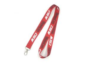 Buy cheap Logo Customized Red Dye Sublimated Lanyards Polyester Material With Thumb Trigger product