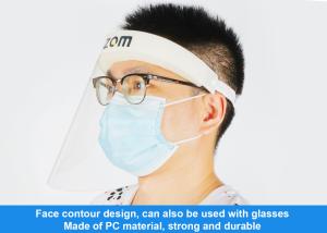 Reusable Detachable Face Mask Plastic Face Shield , PET Disposable Face Shield With Foam