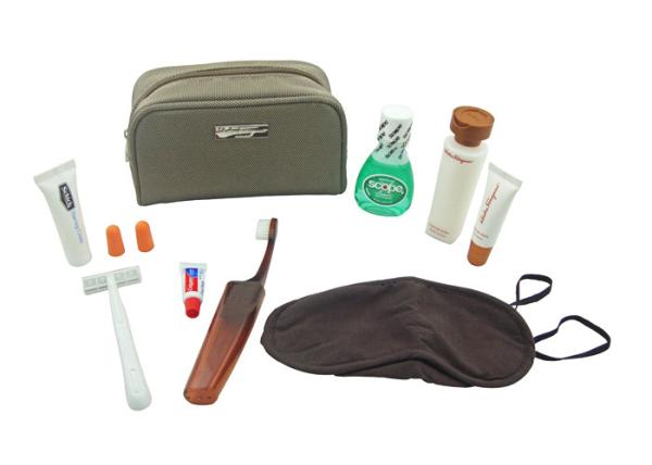 Quality Advanced Flight Trip First Class Amenity Kits / Luxury Travel Kit With 8 Items for sale