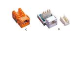 UTP 90 Degree CAT3 RJ11 Keystone Jack , Dual IDC Type RJ45 Modular Jack CAT 3