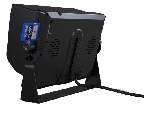 7 Inch Widescreen LCD Monitor 4ch DVR with stand mount and quad images for Van / Truck