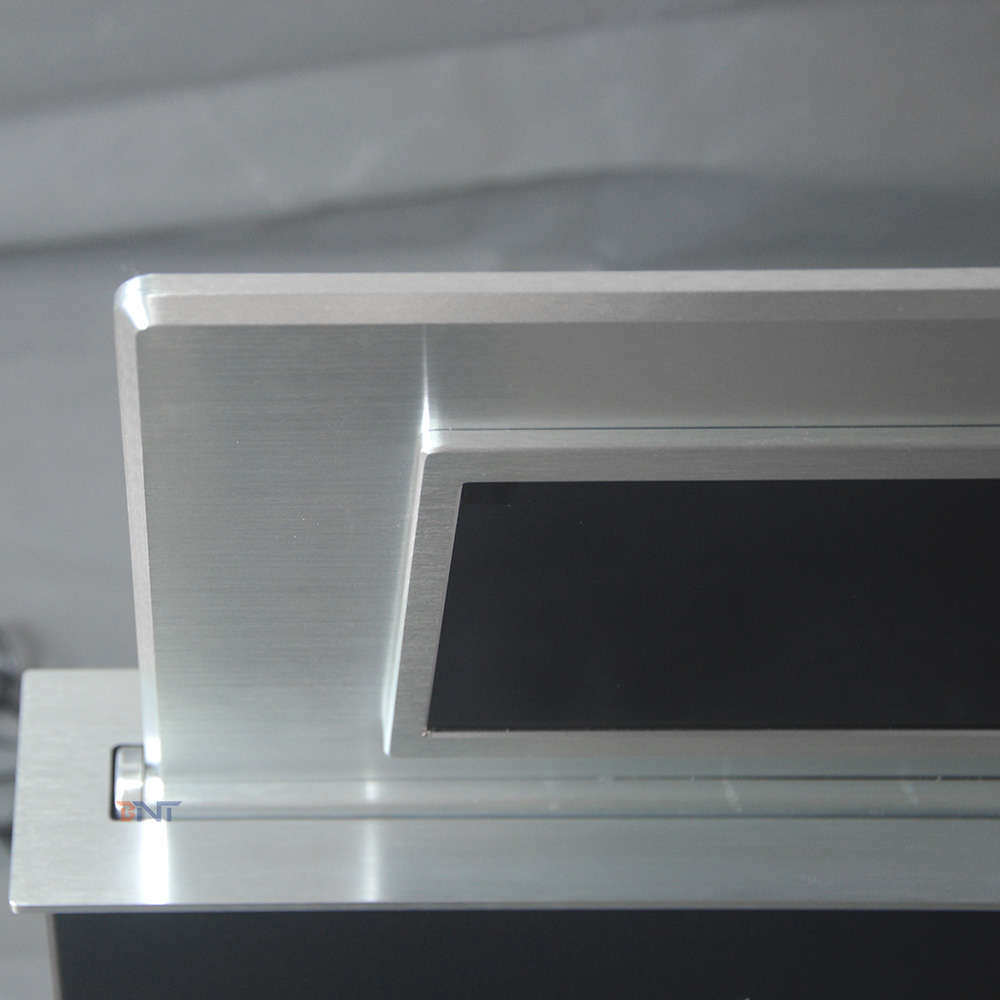 New design conference system lcd monitor lift mechanism with backside name screen