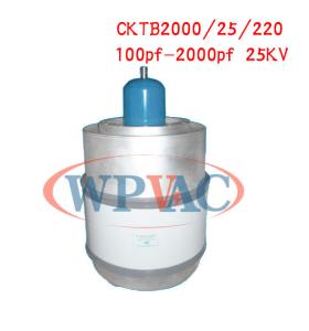 100~2000pf 25KV Vacuum Variable Capacitor , Ceramic Variable Capacitor Low Loss