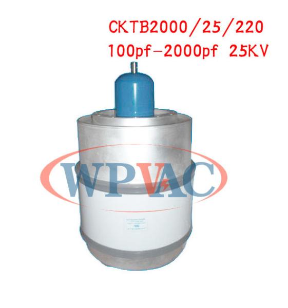 Quality 100~2000pf 25KV Vacuum Variable Capacitor , Ceramic Variable Capacitor Low Loss for sale