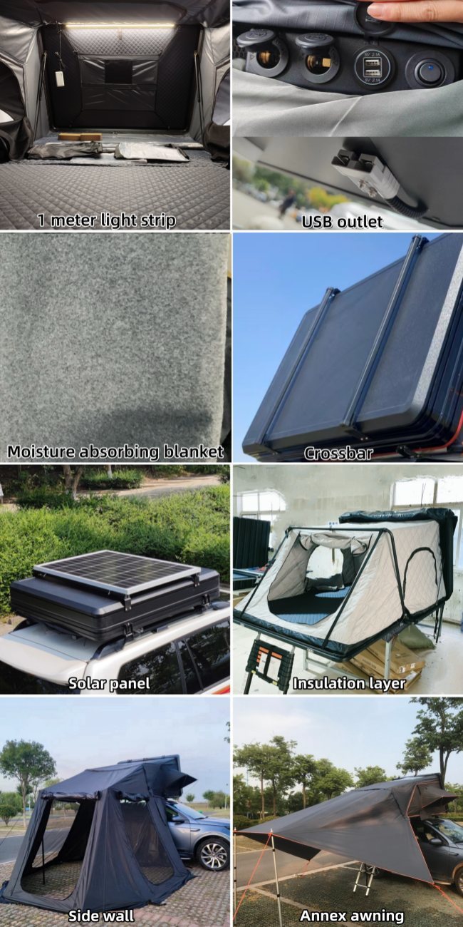 4X4 Vehicles Van Roof Top 4 People Tent Hardshell Car Roof Tent for Car