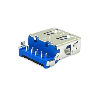 Buy cheap Female DIP USB Connector PCB Mount Socket RVS USB3.0 Type A STD 9 Pin product