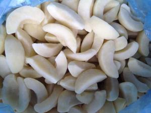 China IQF Frozen White Peach Slices, 1/6 cut, 1/8 cut, peeled and pitted on sale