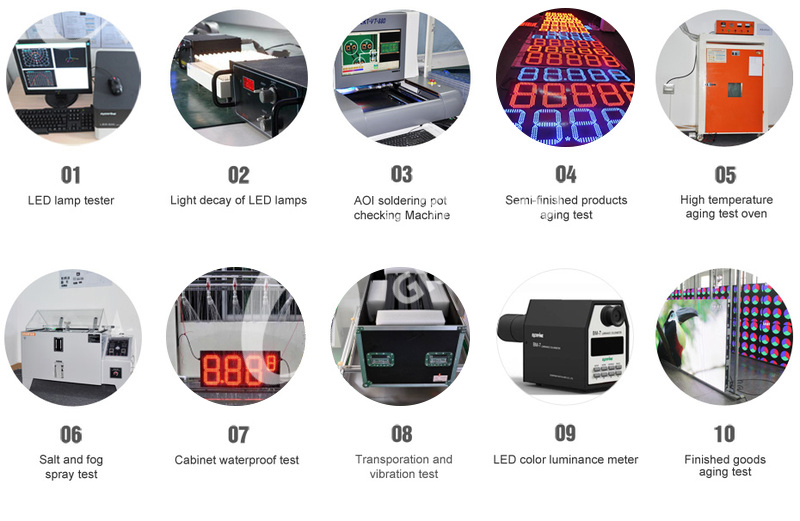 60inch Outdoor Red Diesel Led Gas Price Changer Display Station Sign 3g Rf Tcp Ip System